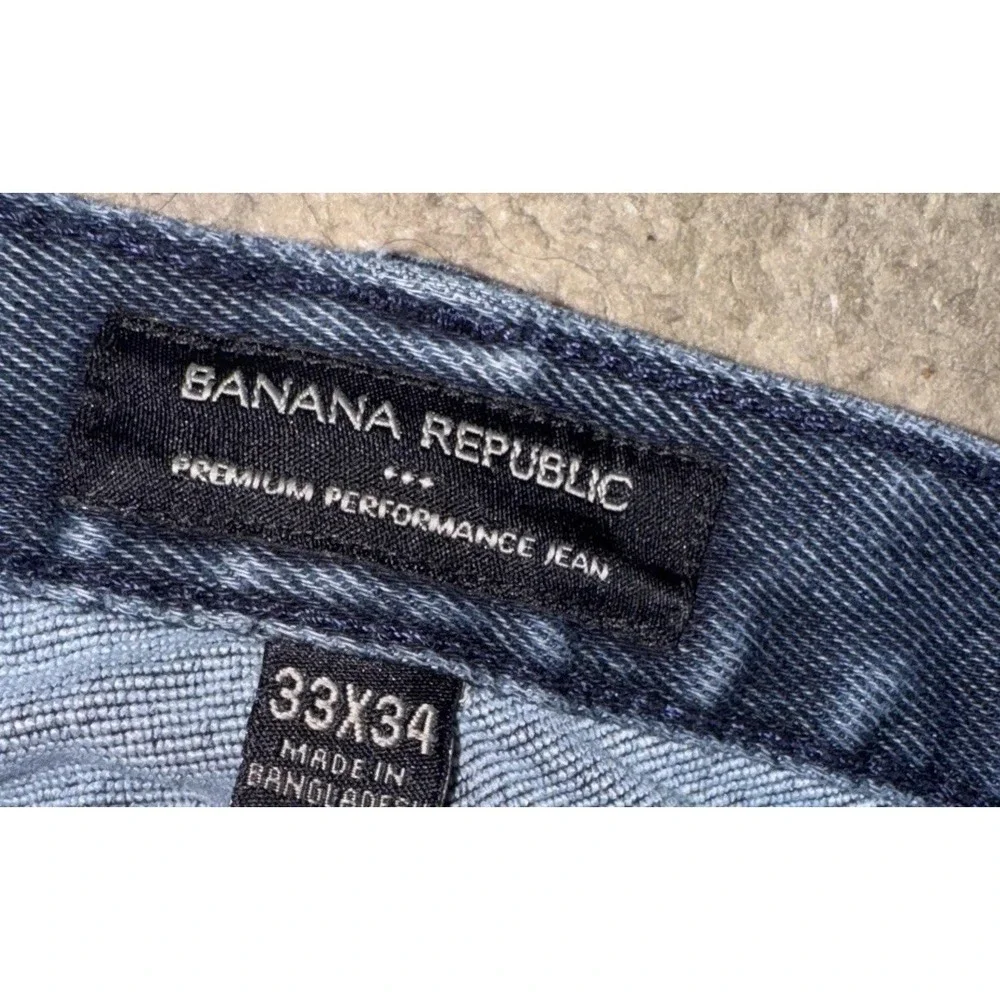 Banana Republic Mens‎ Blue Performance Stretch Denim Jeans Size 33 X 34